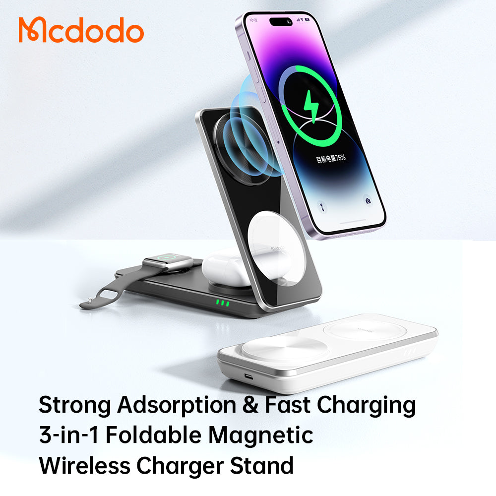 3 in 1 Magnetic Wireless Charger for iPhone and Android