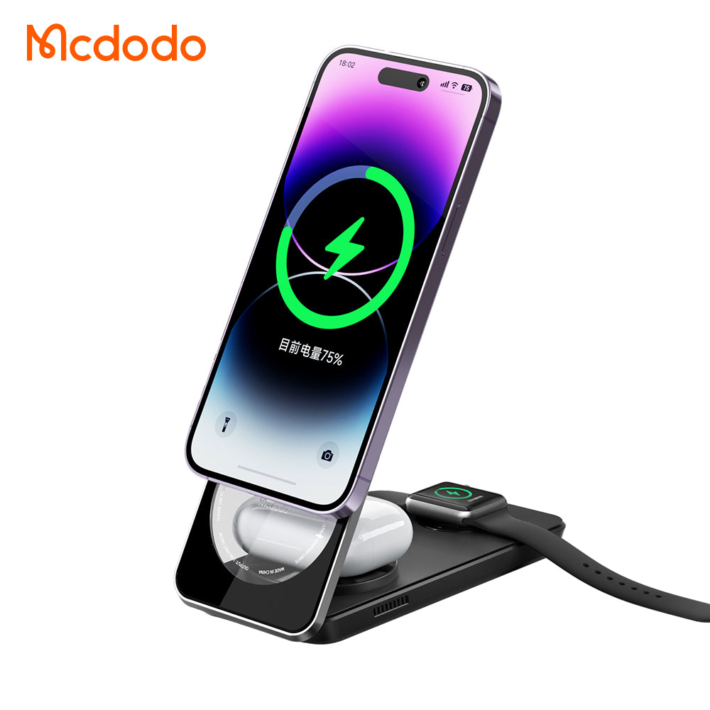 3 in 1 Magnetic Wireless Charger for iPhone and Android