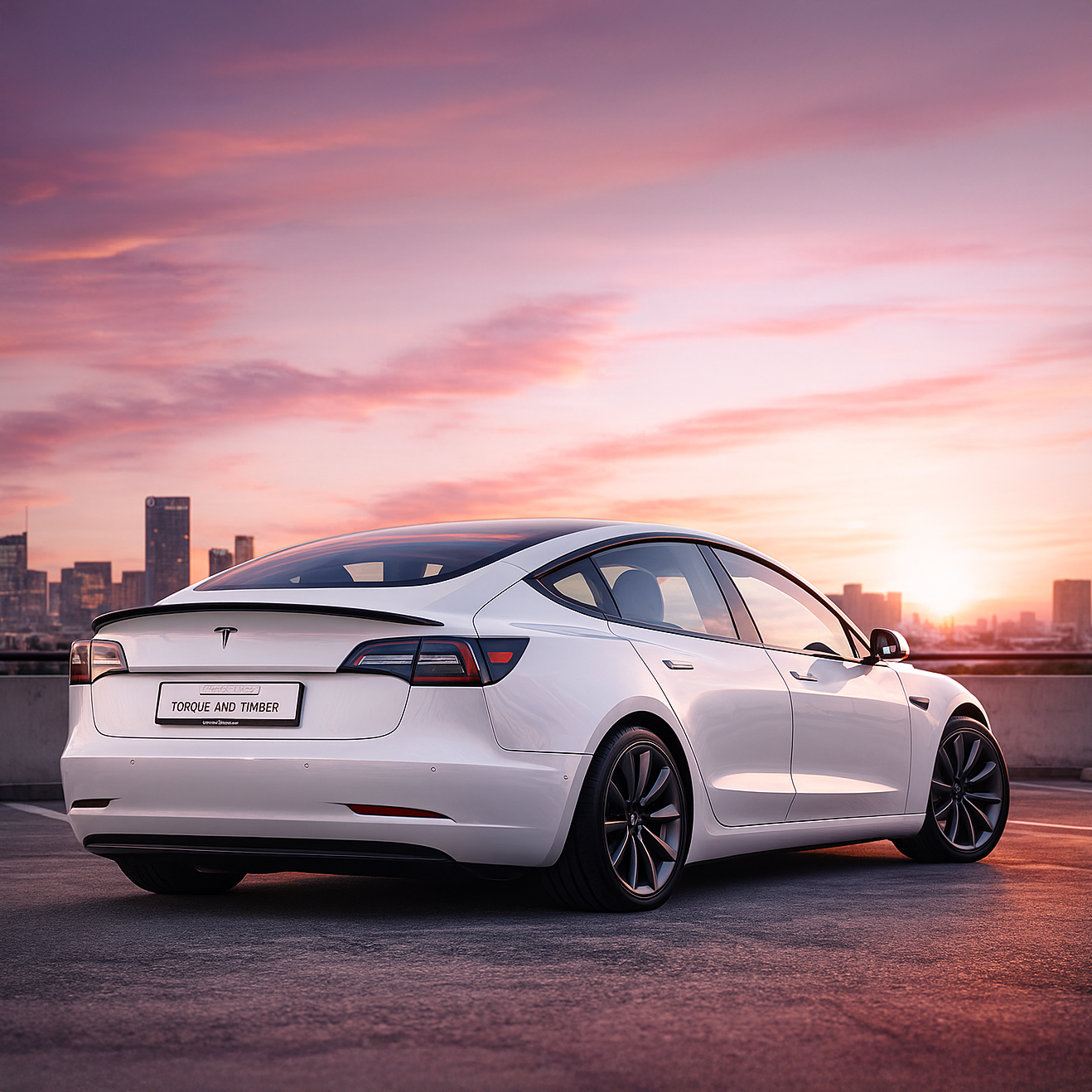 Lip Spoiler for Tesla Model 3 Factory Style Glossy Black 2017+