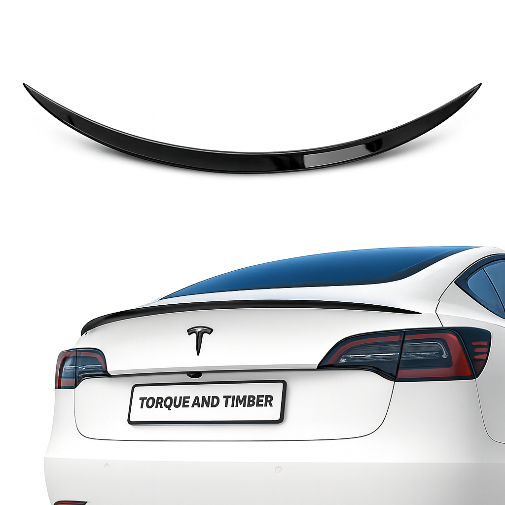 Lip Spoiler for Tesla Model 3 Factory Style Glossy Black 2017+